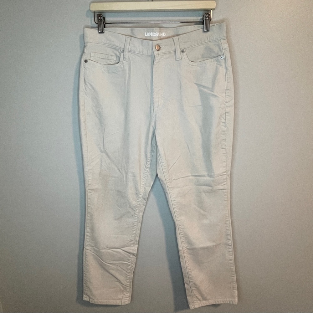 Lands' End winter white Corduroy Straight Leg Pants